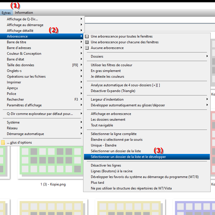 Existe t il une option permettant de mettre en surbrillance et de développer un dossier en même temps dans l Explorateur de fichiers